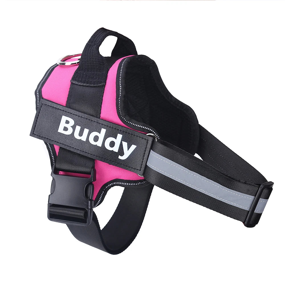 Adjustable Pet Harness with ID Custom Patch