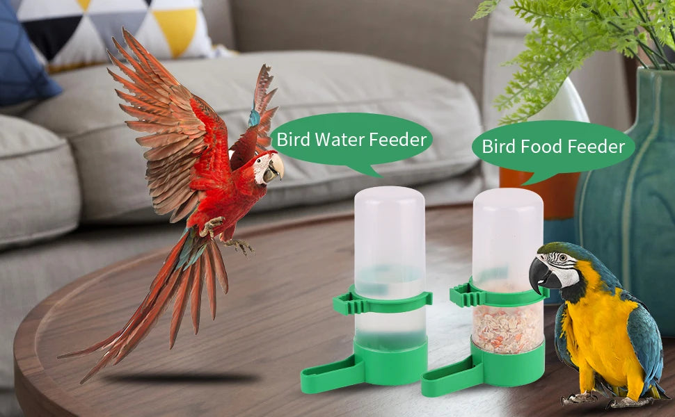 4 pcs Plastic Bird Water Feeder Drinker Clip