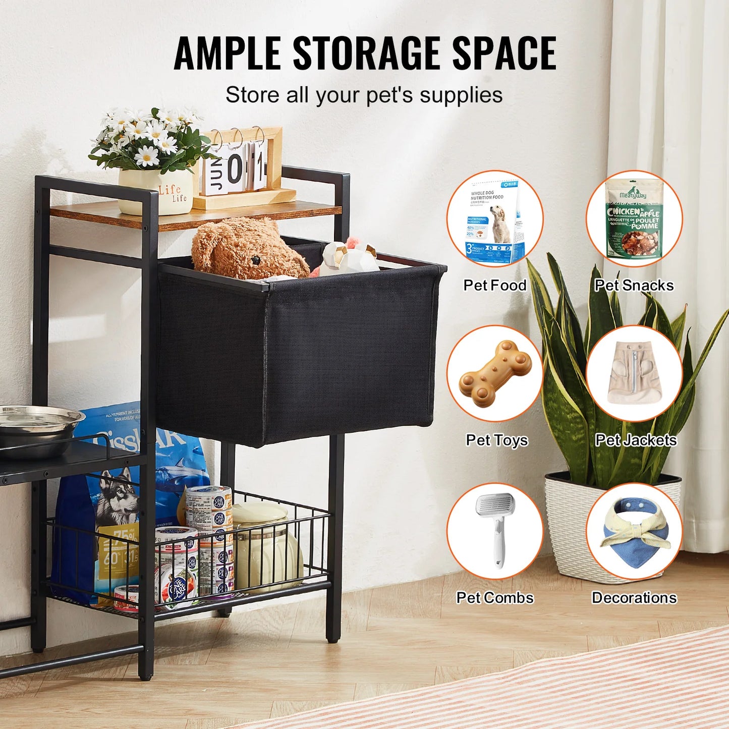 VEVOR Pet Feeding Station with Storage