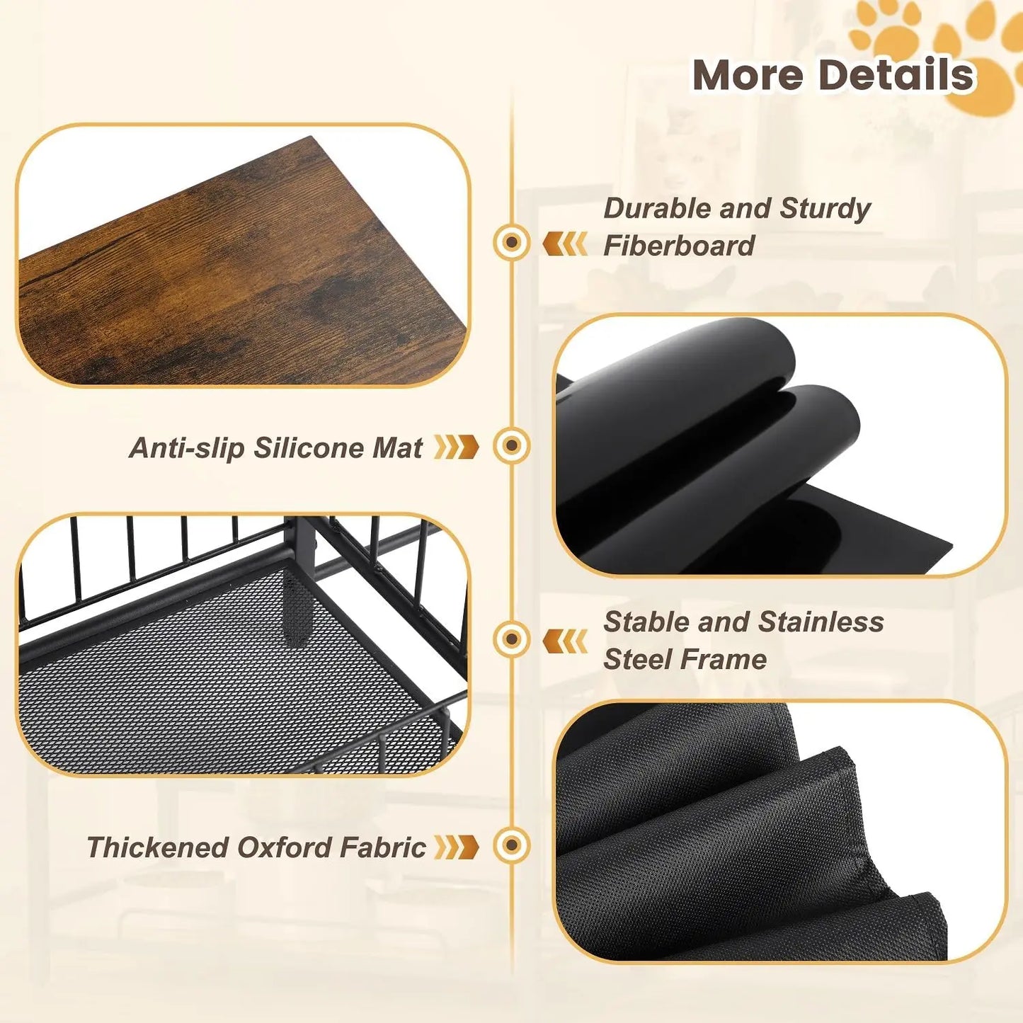 Raised Pet Feeding Stations w/Storage Basket & Toy Bin