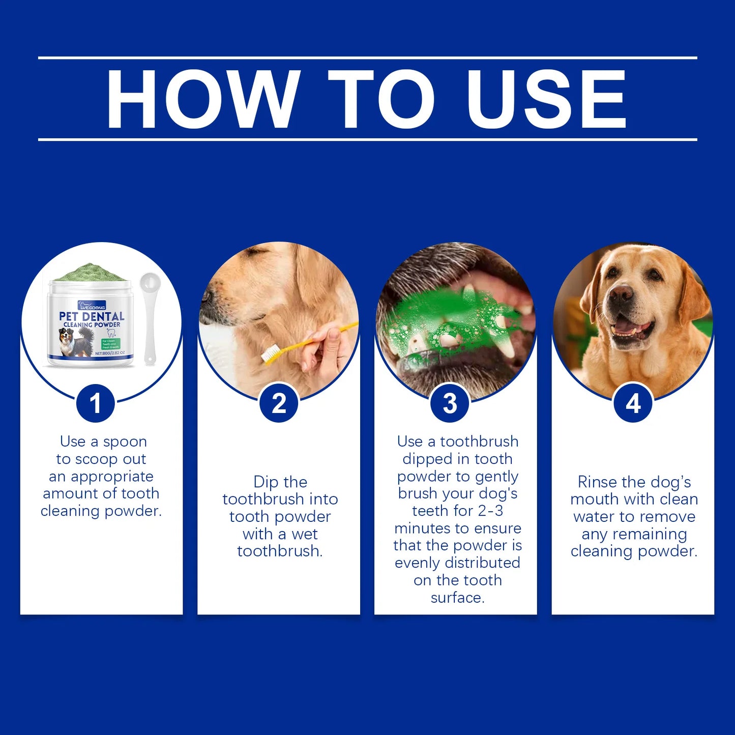 Yegbong 80g Pet Teeth Cleaning Powder