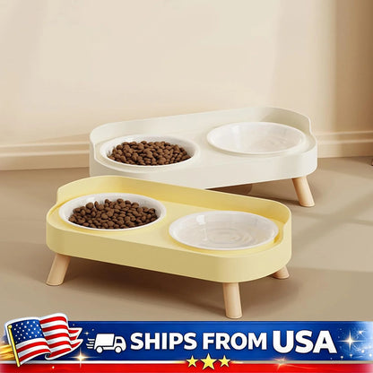Elevated Pet Food & Water Set