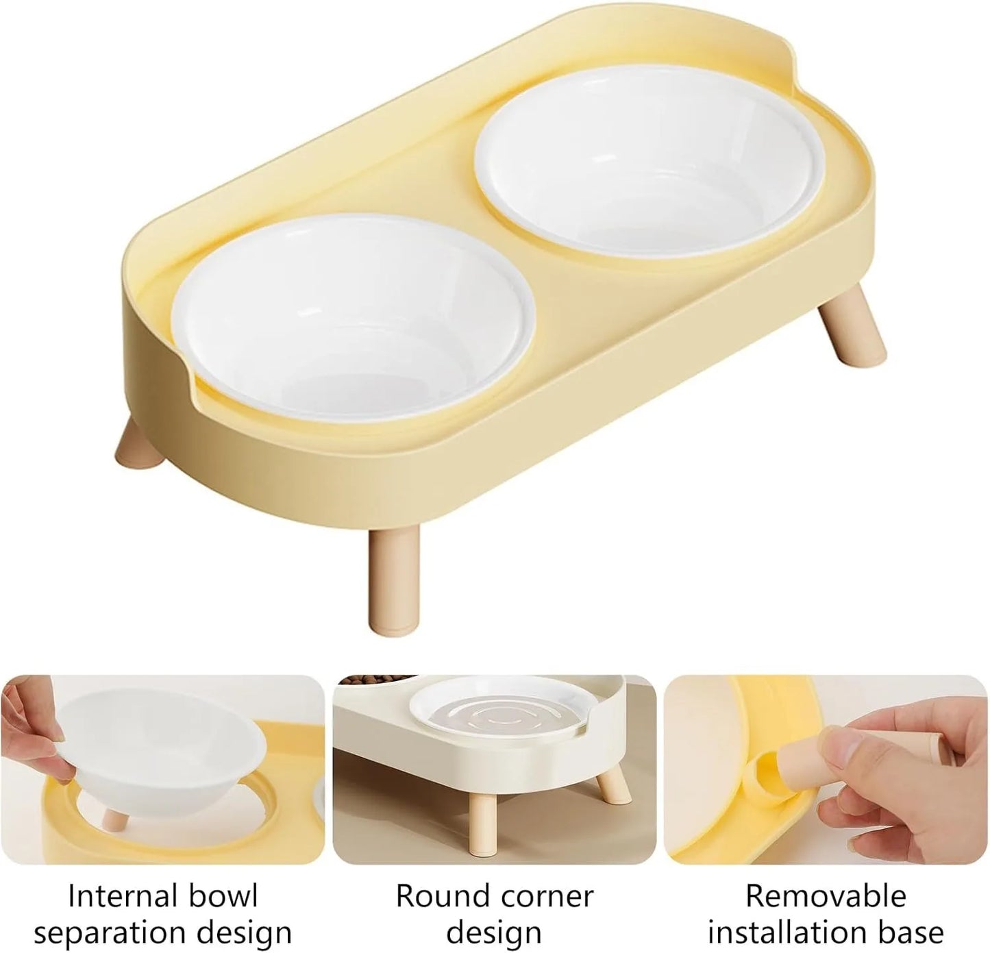 Elevated Pet Food & Water Set