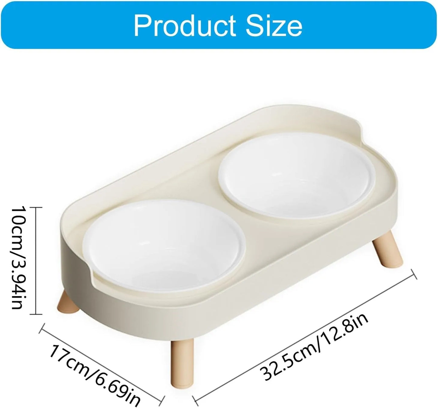 Elevated Pet Food & Water Set