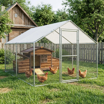 Large Outdoor Chicken Coop with 2 Nesting Boxes