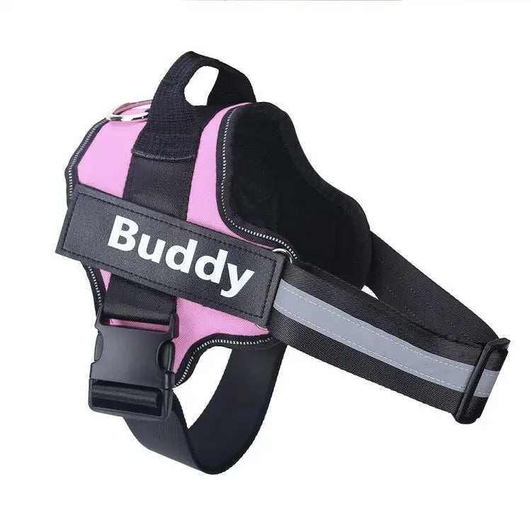 Adjustable Pet Harness with ID Custom Patch