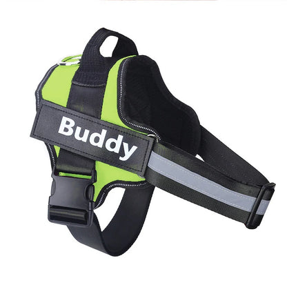 Adjustable Pet Harness with ID Custom Patch