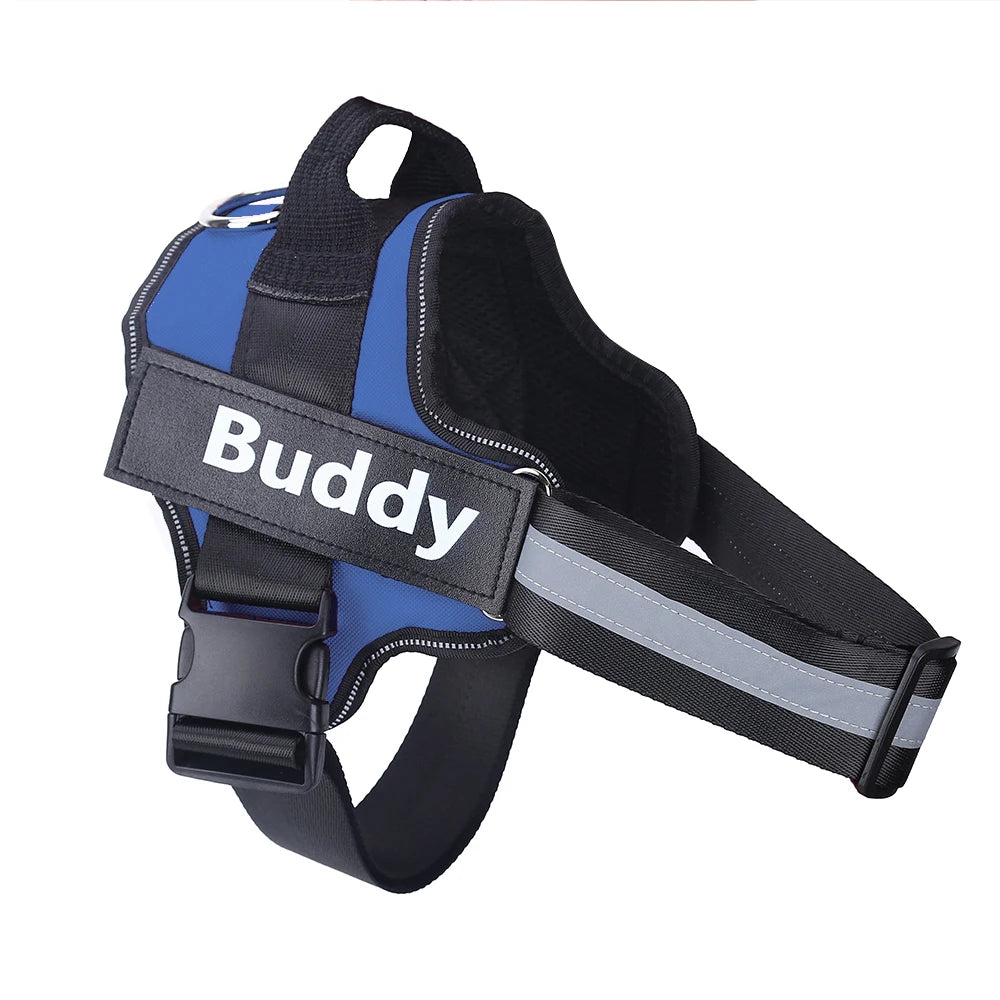 Adjustable Pet Harness with ID Custom Patch
