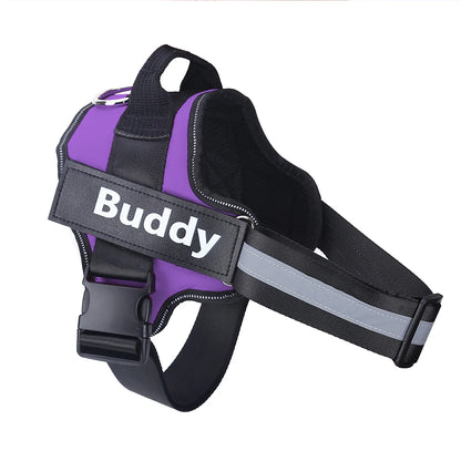 Adjustable Pet Harness with ID Custom Patch