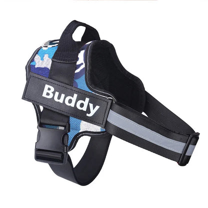 Adjustable Pet Harness with ID Custom Patch