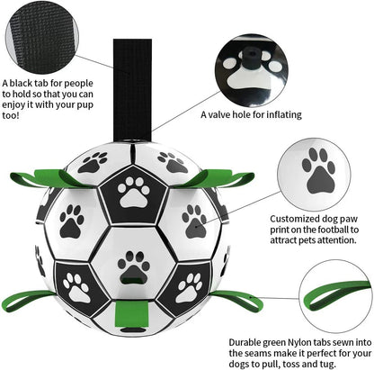 Interactive Football (Soccer) Toy w/Grab Tabs