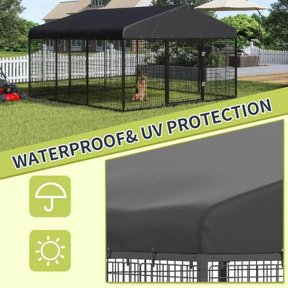 Heavy Duty Outdoor Pet Enclosure w/Galvanized Roof