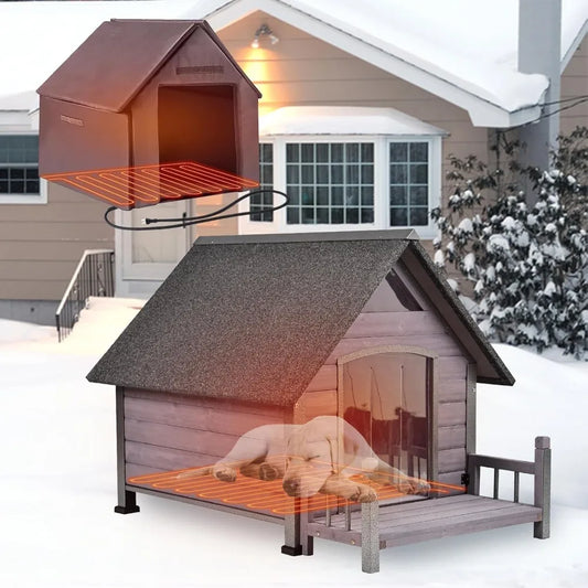 GUTINNEEN Outdoor Heated Dog House w/Porch