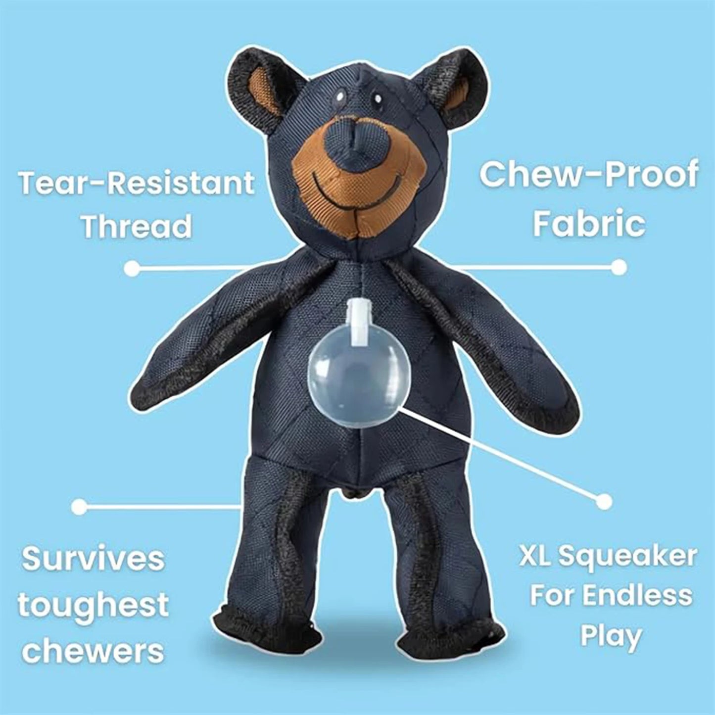 Squeaky Plush Bear Toy