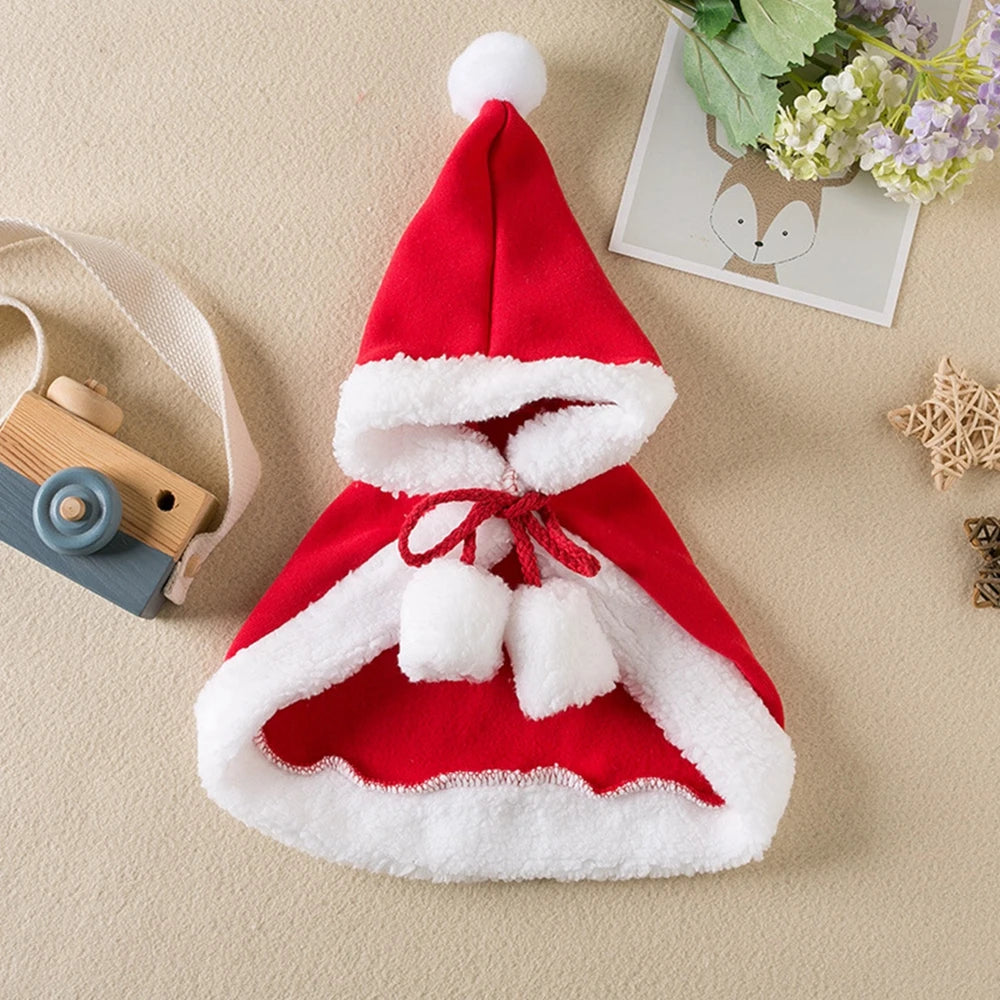 Christmas Pet Santa Cloak Costume