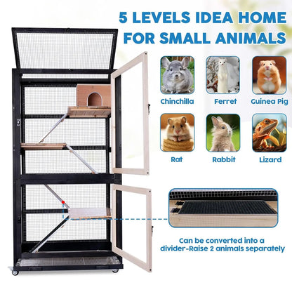 5-Level Stainless Steel Tray Rodent Habitat, Customized