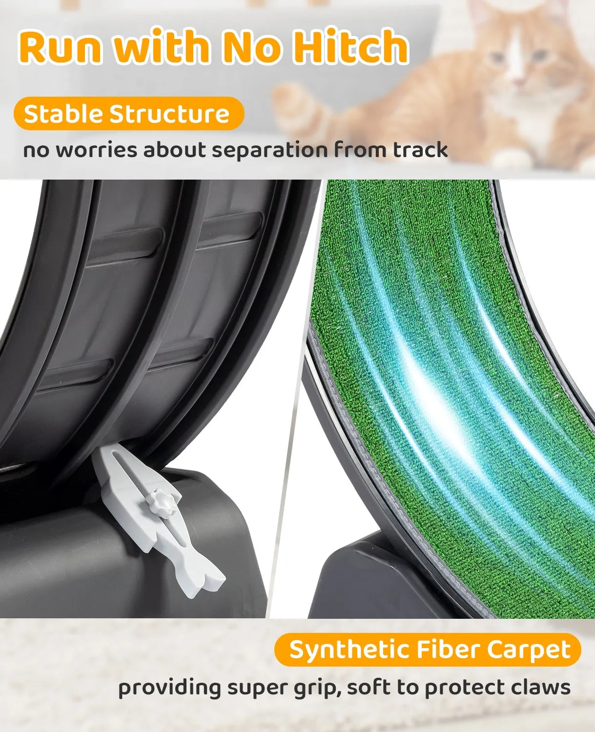 Indoor Large Cat Exercise Wheel Treadmill Cat Running Wheel Silent Movement Toy