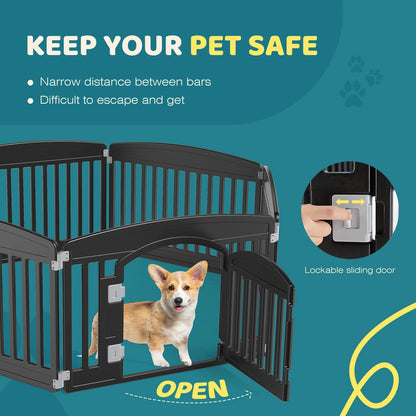 JHK 6 Panel Plastic Pet Playpen