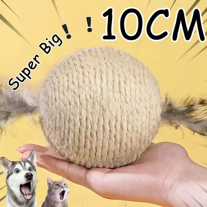 Interactive Super Big Sisal Scratching Ball Toy