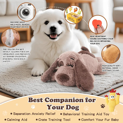 Dog Heartbeat Toy for Anxiety Relief
