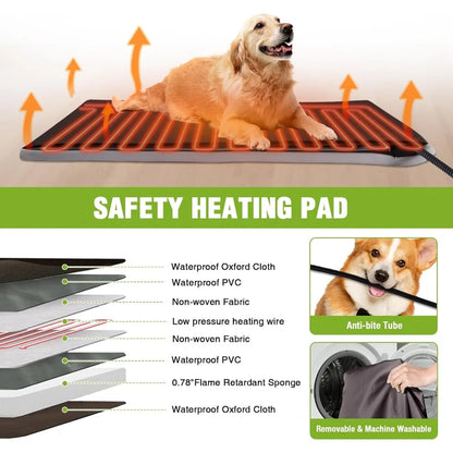 GUTINNEEN Outdoor Heated Dog House w/Porch