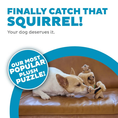 Squirrel Hide Toys w/Removable Squeakers