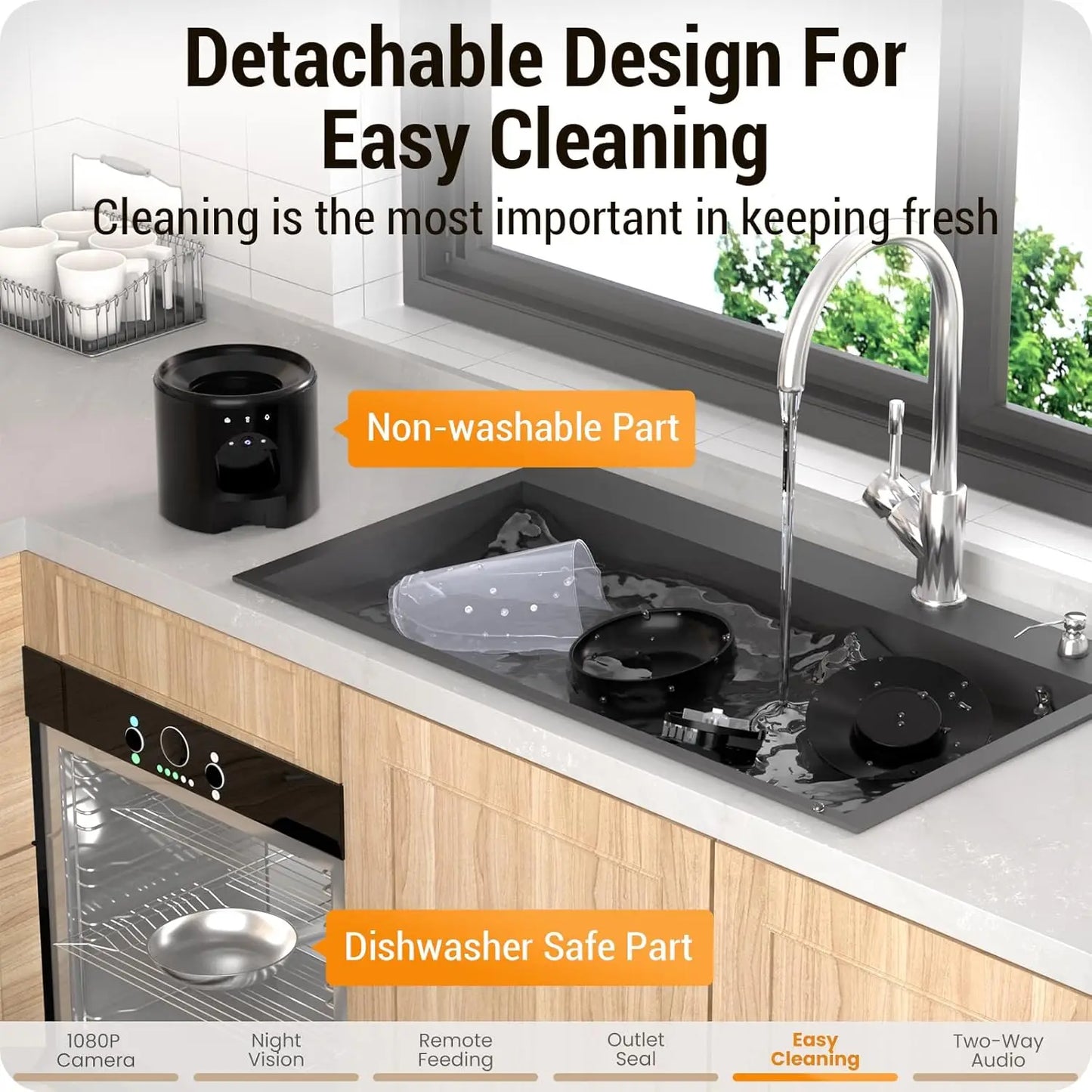 5L Smart Pet Feeder w/2K Camera