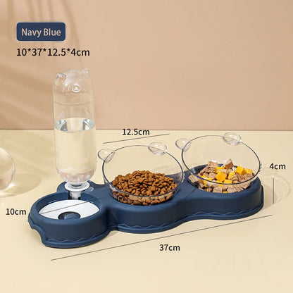 3 in 1 Feeder & Automatic Water Bowl for Pets