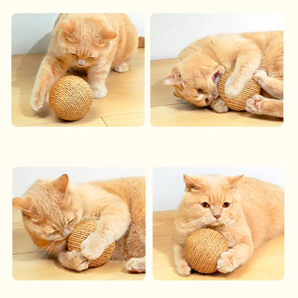 Interactive Super Big Sisal Scratching Ball Toy