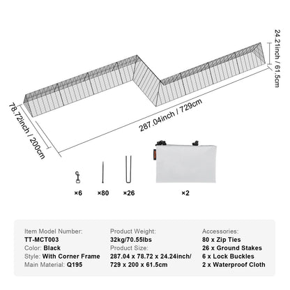 SucceBuy Chicken Tunnels for Yard