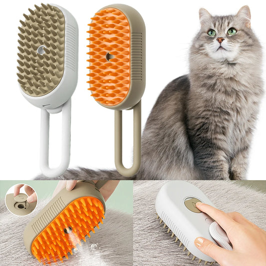 Rechargeable Pet Grooming Brush with Water Spray