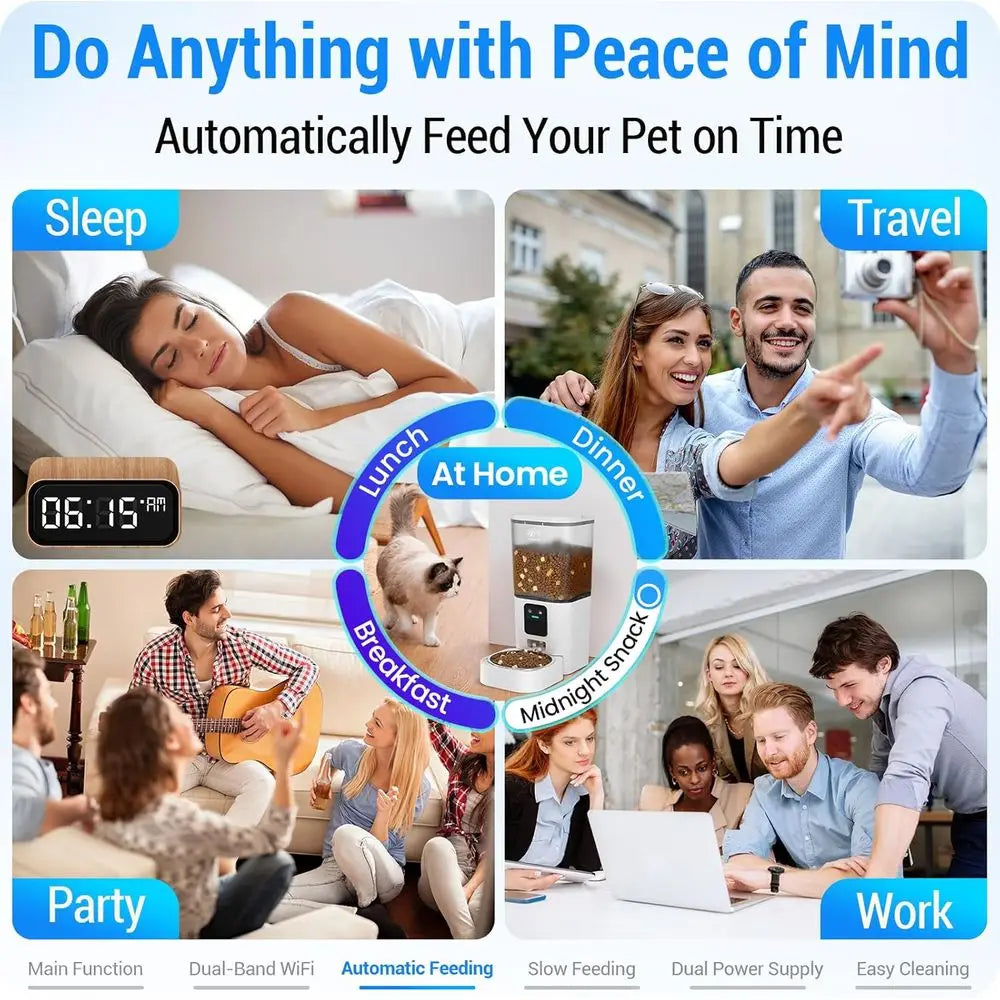 Automatic Pet Feeder with 5G WiFi