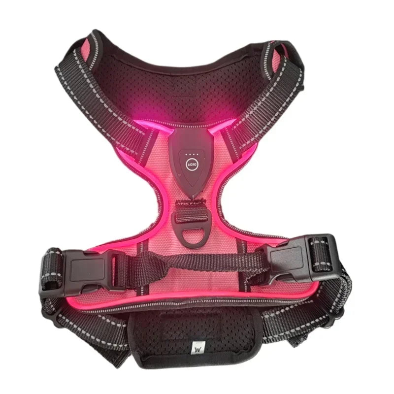 LED Rechargeable No Pull Dog Harness