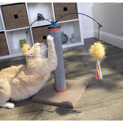 Scratching Post w/Spinning Wand Pet Toy