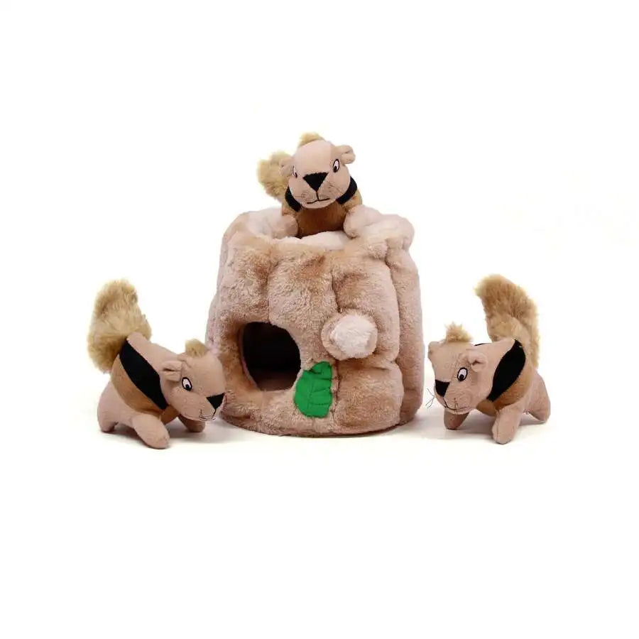 Squirrel Hide Toys w/Removable Squeakers