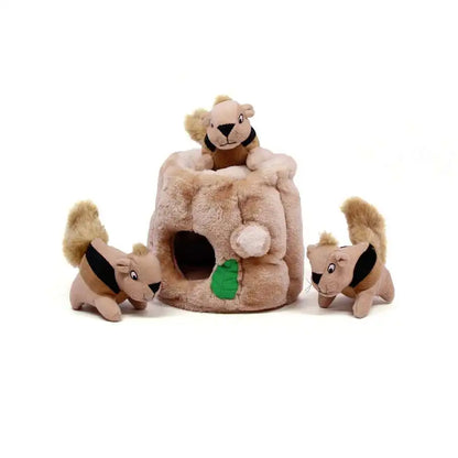 Squirrel Hide Toys w/Removable Squeakers