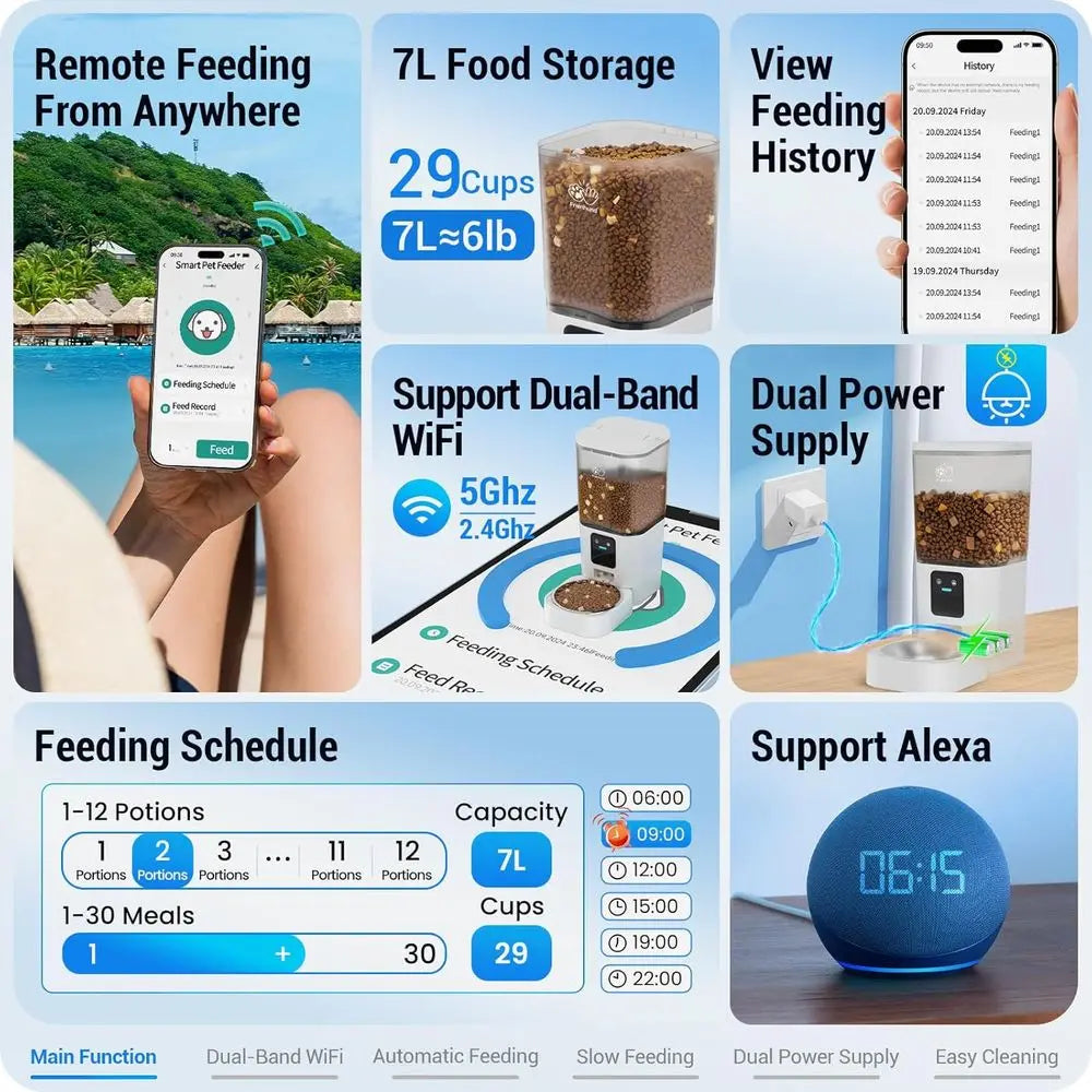 Automatic Pet Feeder with 5G WiFi