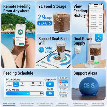 Automatic Pet Feeder with 5G WiFi