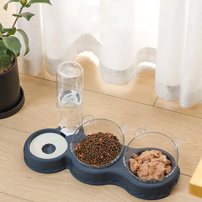 3 in 1 Feeder & Automatic Water Bowl for Pets