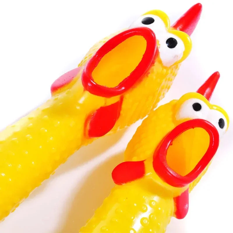 Yellow Rubber Chewing Toy for Aggressive Chewers