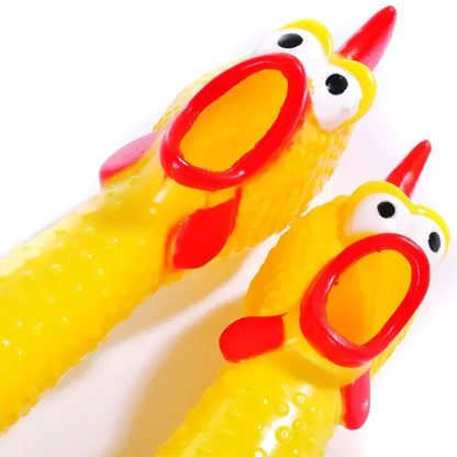 Yellow Rubber Chewing Toy for Aggressive Chewers