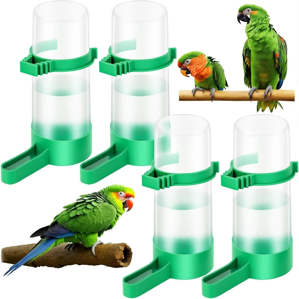 4 pcs Plastic Bird Water Feeder Drinker Clip