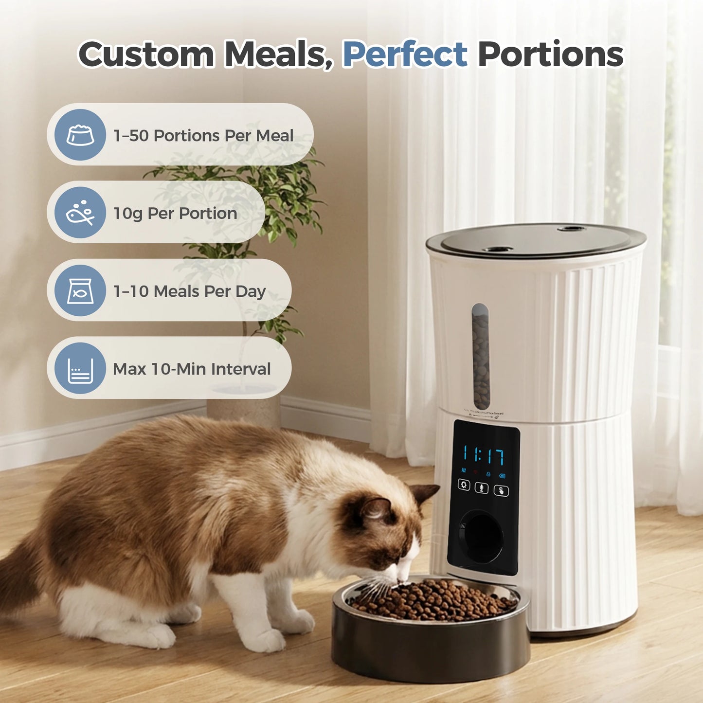 JHK 4L Automatic Timed Pet Feeder