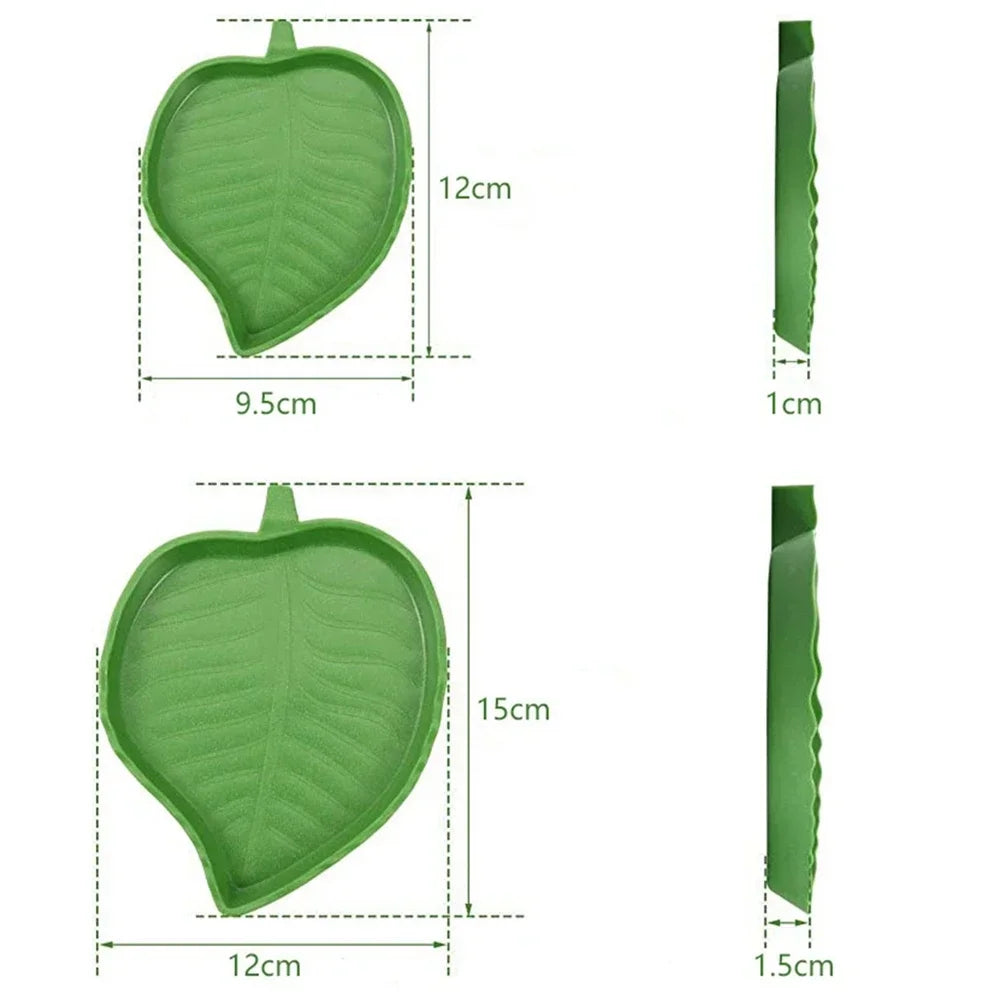 Leaf Shape Reptile Food/Water Bowl