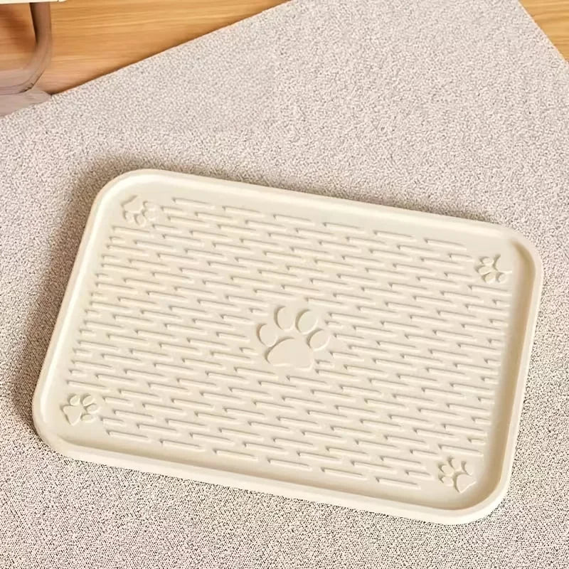 Anti-Slip Pet Food Mat w/Raised Edges