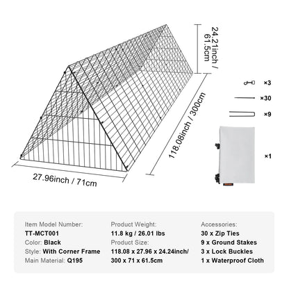 SucceBuy Chicken Tunnels for Yard