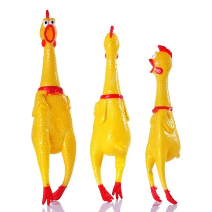 Yellow Rubber Chewing Toy for Aggressive Chewers
