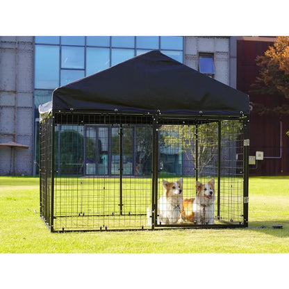 Heavy Duty Outdoor Pet Enclosure w/Galvanized Roof
