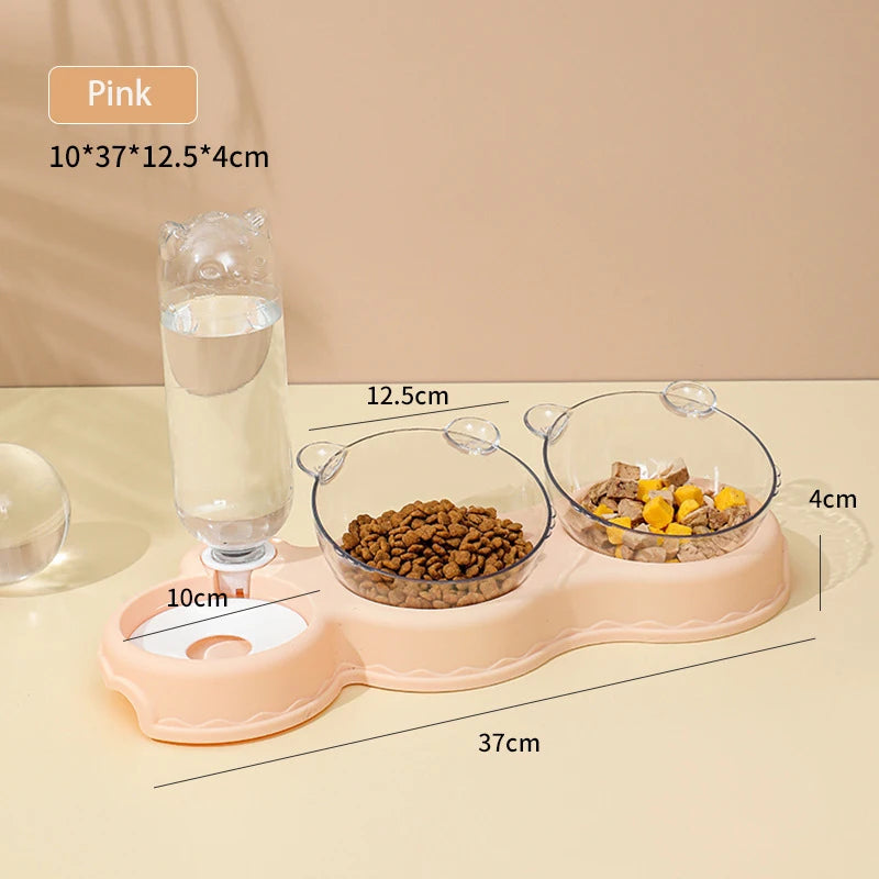 3 in 1 Feeder & Automatic Water Bowl for Pets