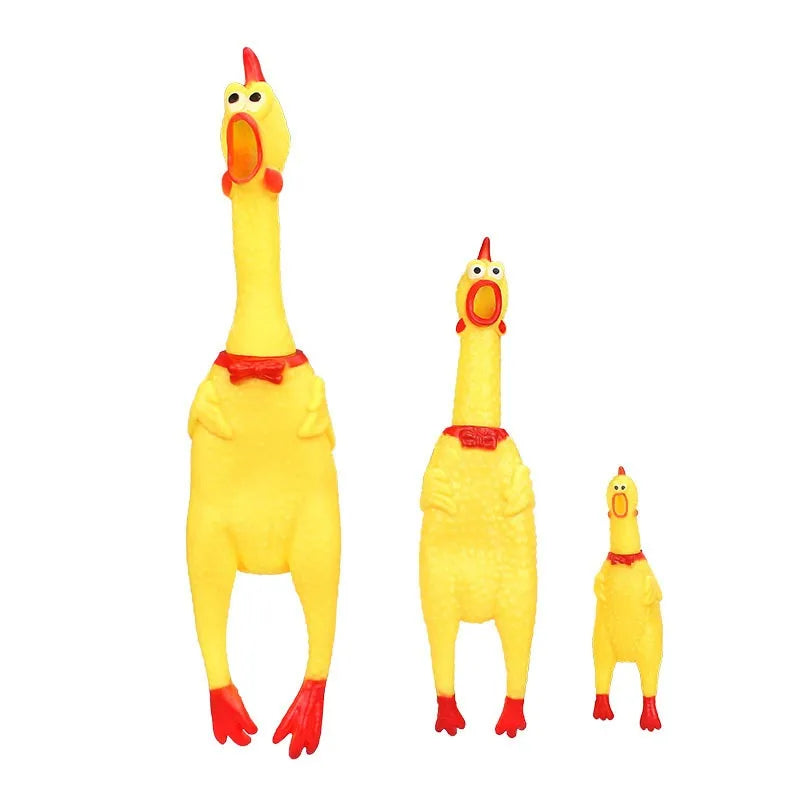 Screaming Rubber Chicken Pet Chew Toy